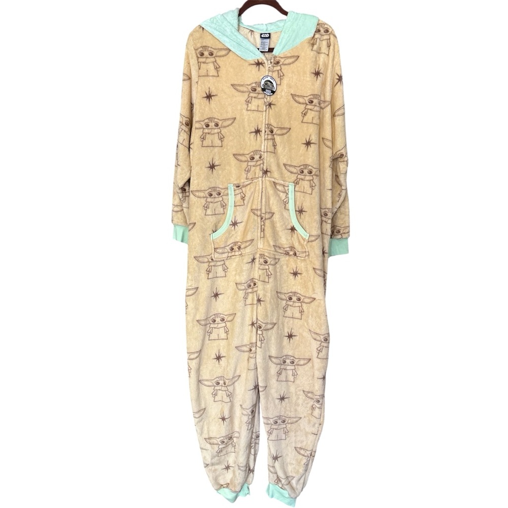 Star Wars Grogu One Piece Pajama Set With Hood Size 3X NWT